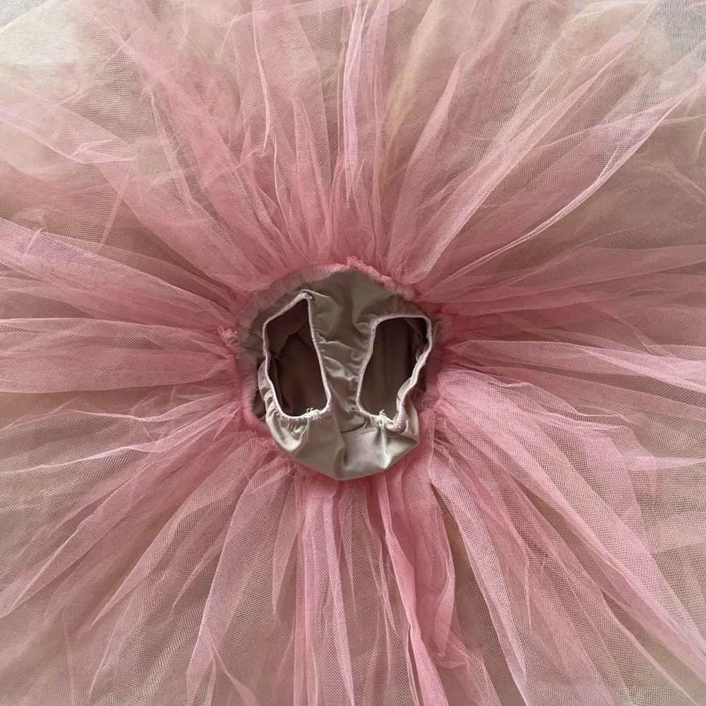 Children's girls pink glitter tutu ballet dress embroidered leotard | 7-8 years